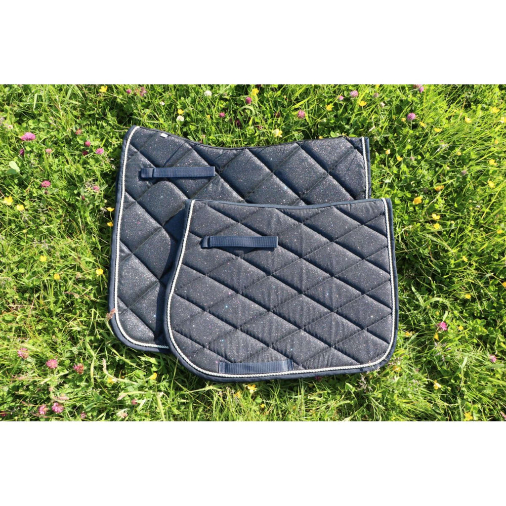 HB Tapis de Selle Sparkling Glitter Dressage Marin
