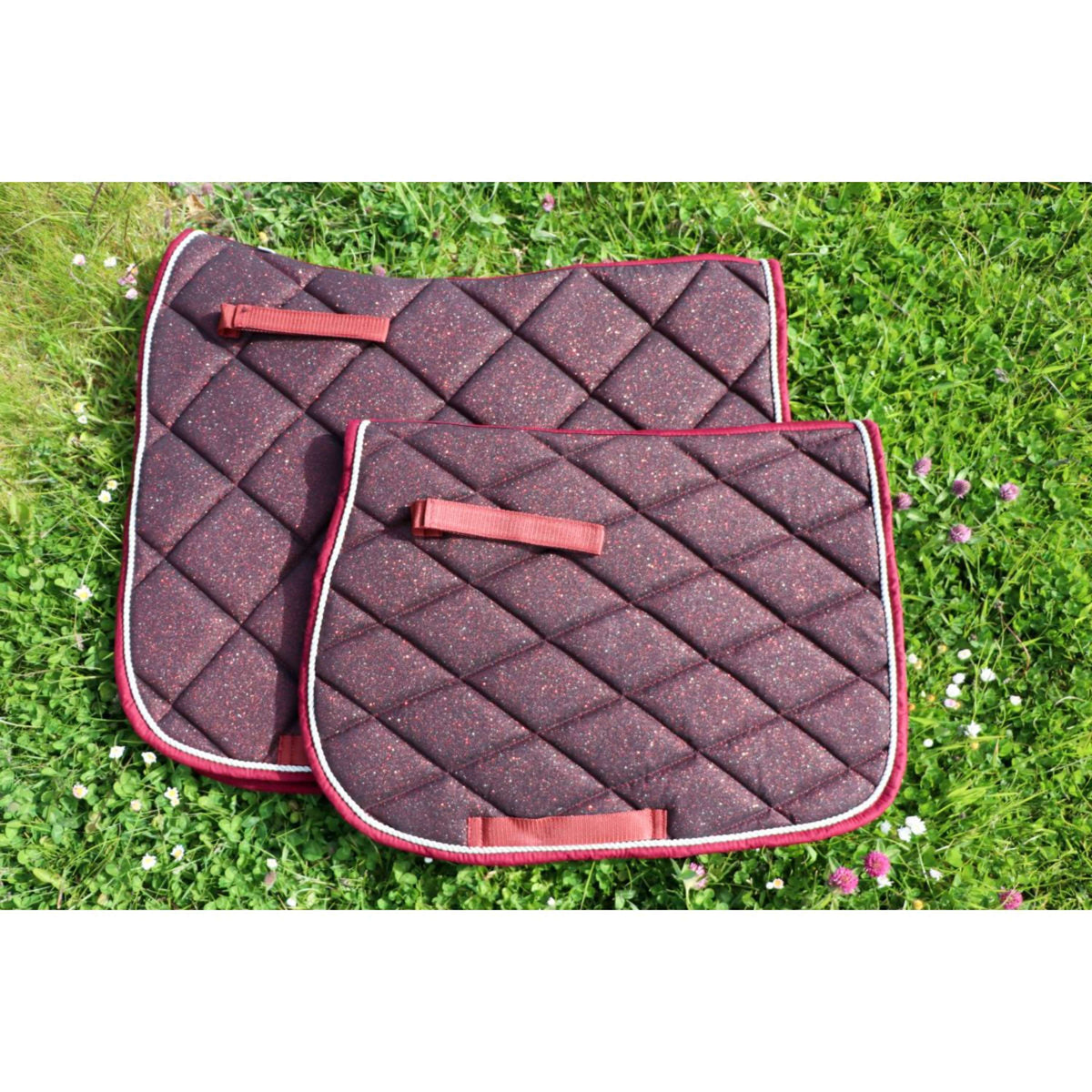 HB Tapis de Selle Sparkling Glitter Sauter Bordeaux