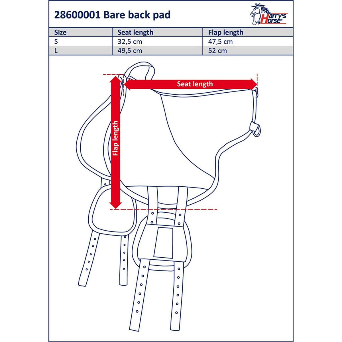 Harry's Horse Tapis de Monte à Cru Noir