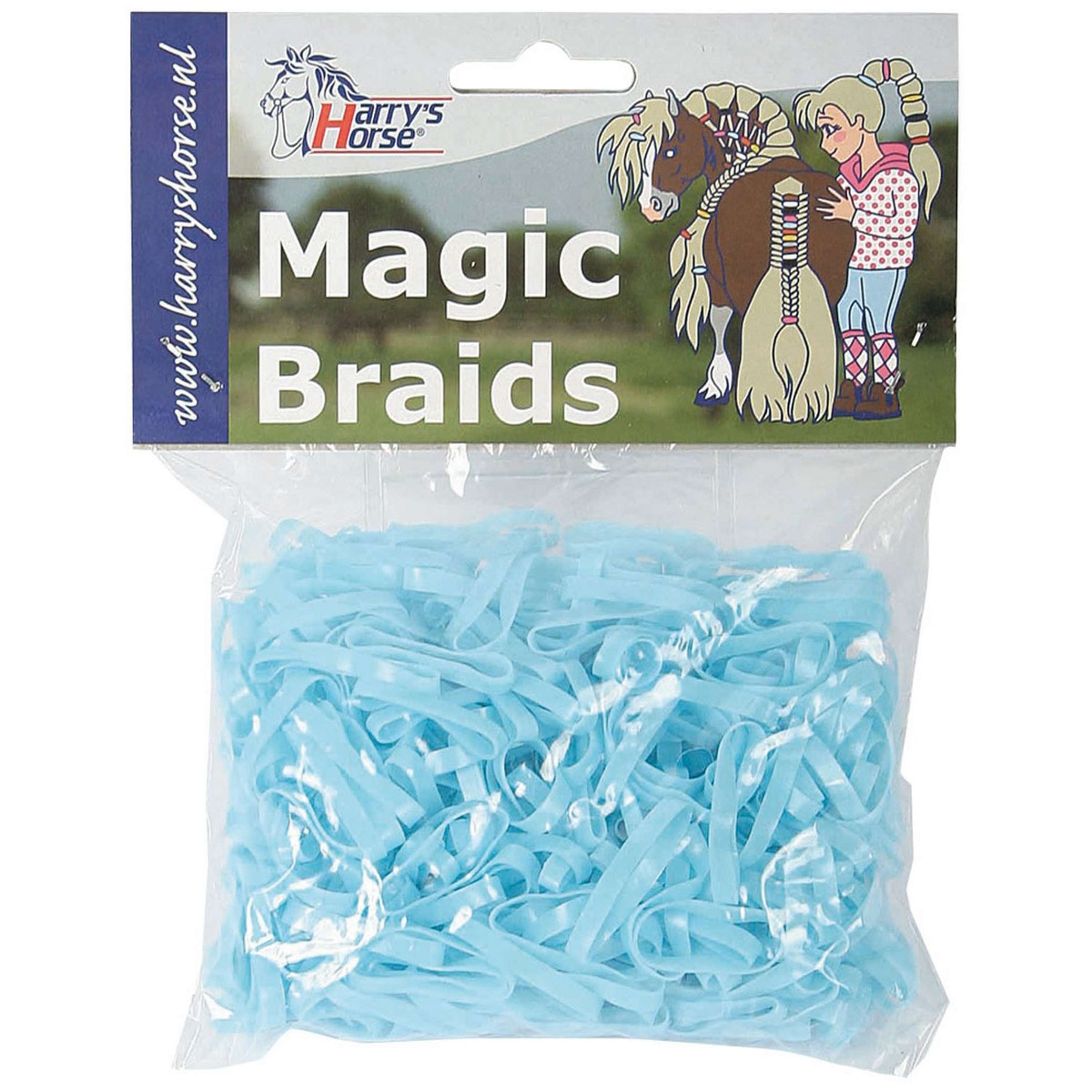 Harry's Horse Petits Élastiques Magic Braids Petite Poche Bleu Clair