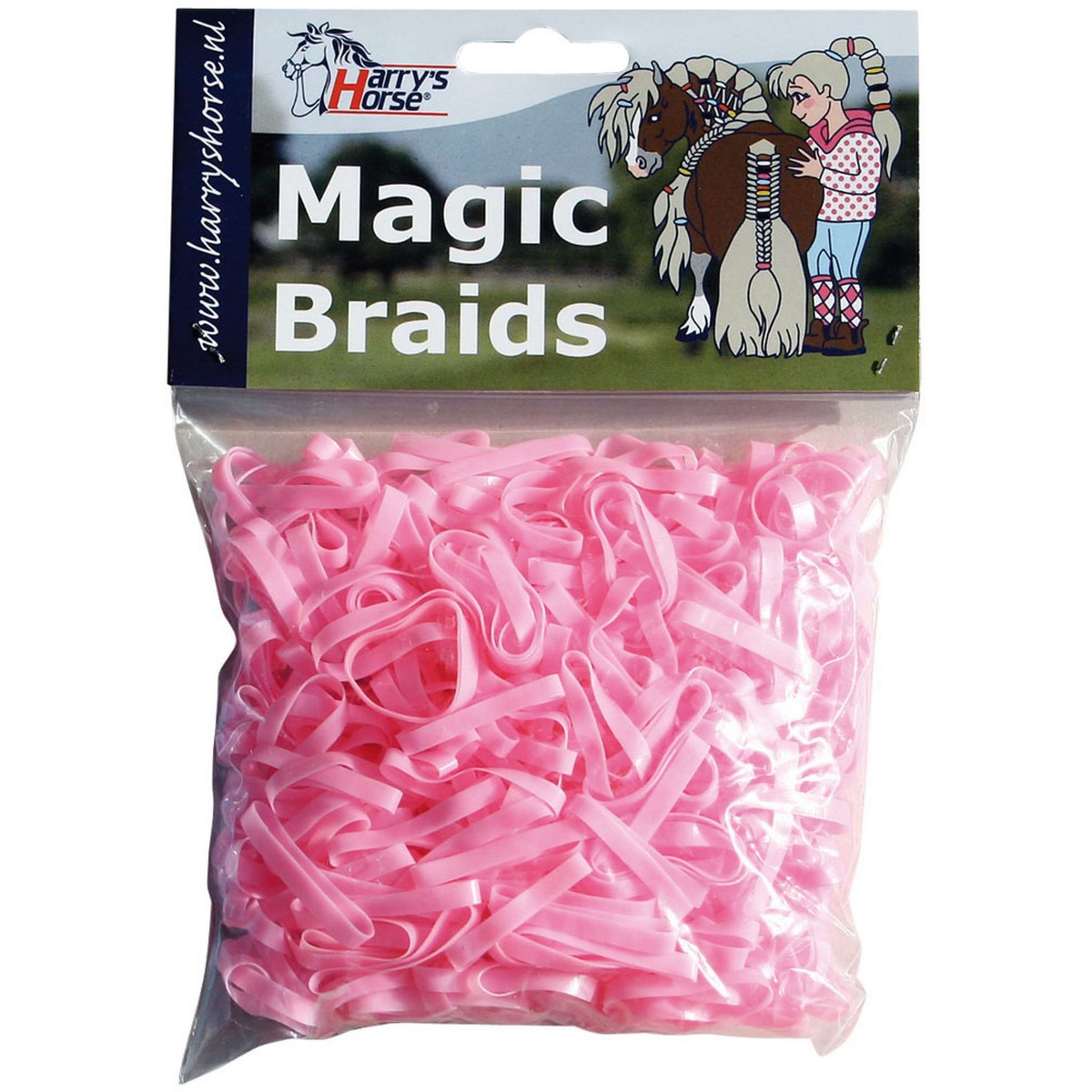 Harry's Horse Petits Élastiques Magic Braids Petite Poche Rose