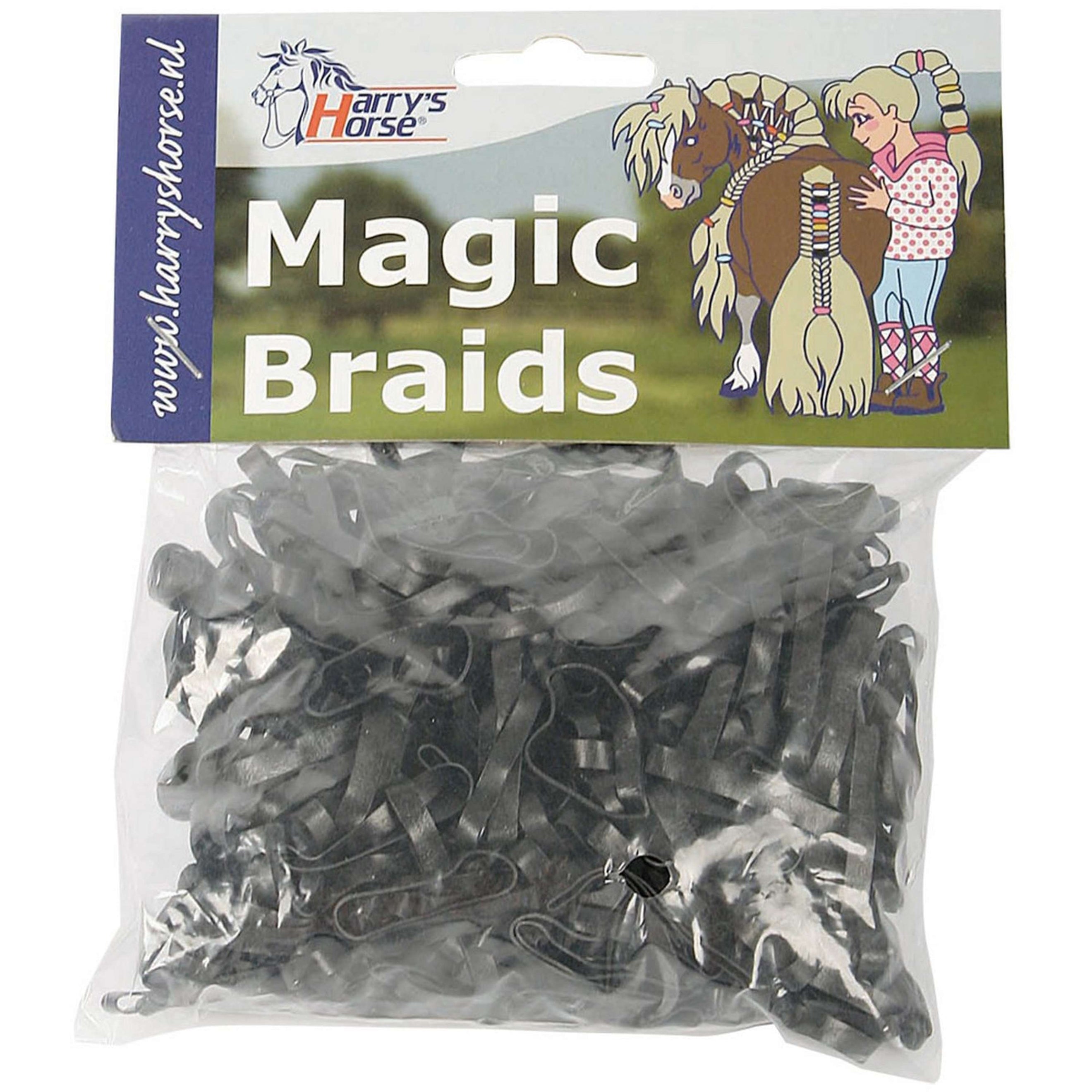 Harry's Horse Petits Élastiques Magic Braids Petite Poche Noir
