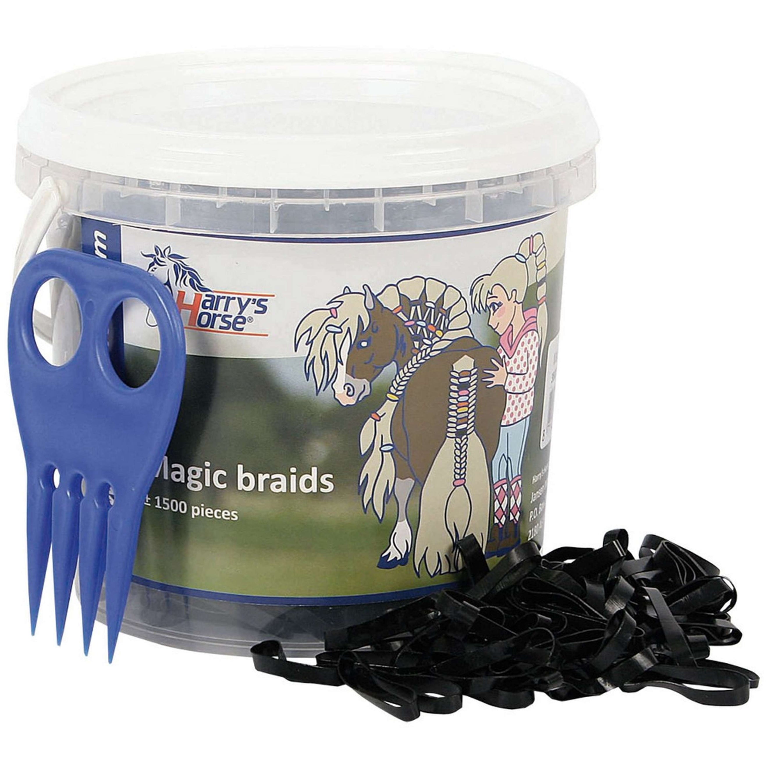 Harry's Horse Petits Élastiques Magic Braids Pot Noir