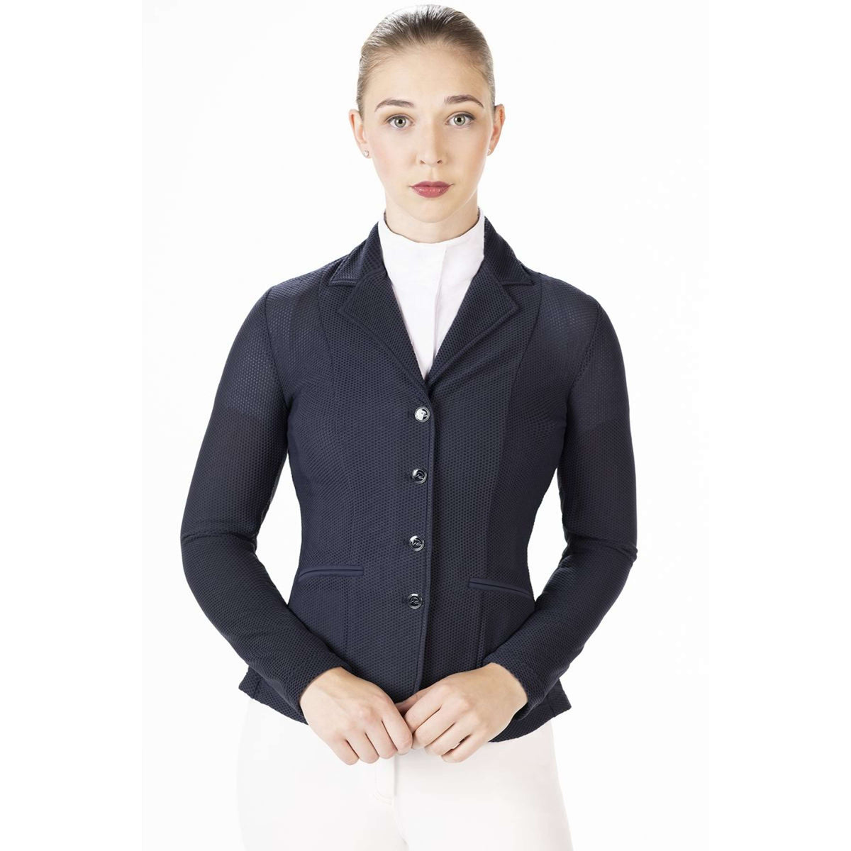 HKM Petite Veste de Concours Mesh Linda Bleu Foncé