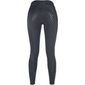 HKM Legging d'Équitation Mesh Silicone Fond de Peau Noir