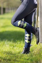 HKM Chaussettes d'Équitation Cardiff Jeu de 3 Bleu Marine/Olive Vert