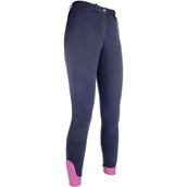 HKM Pantalon d'Équitation Kate Genoux Silicones Bleu Foncé