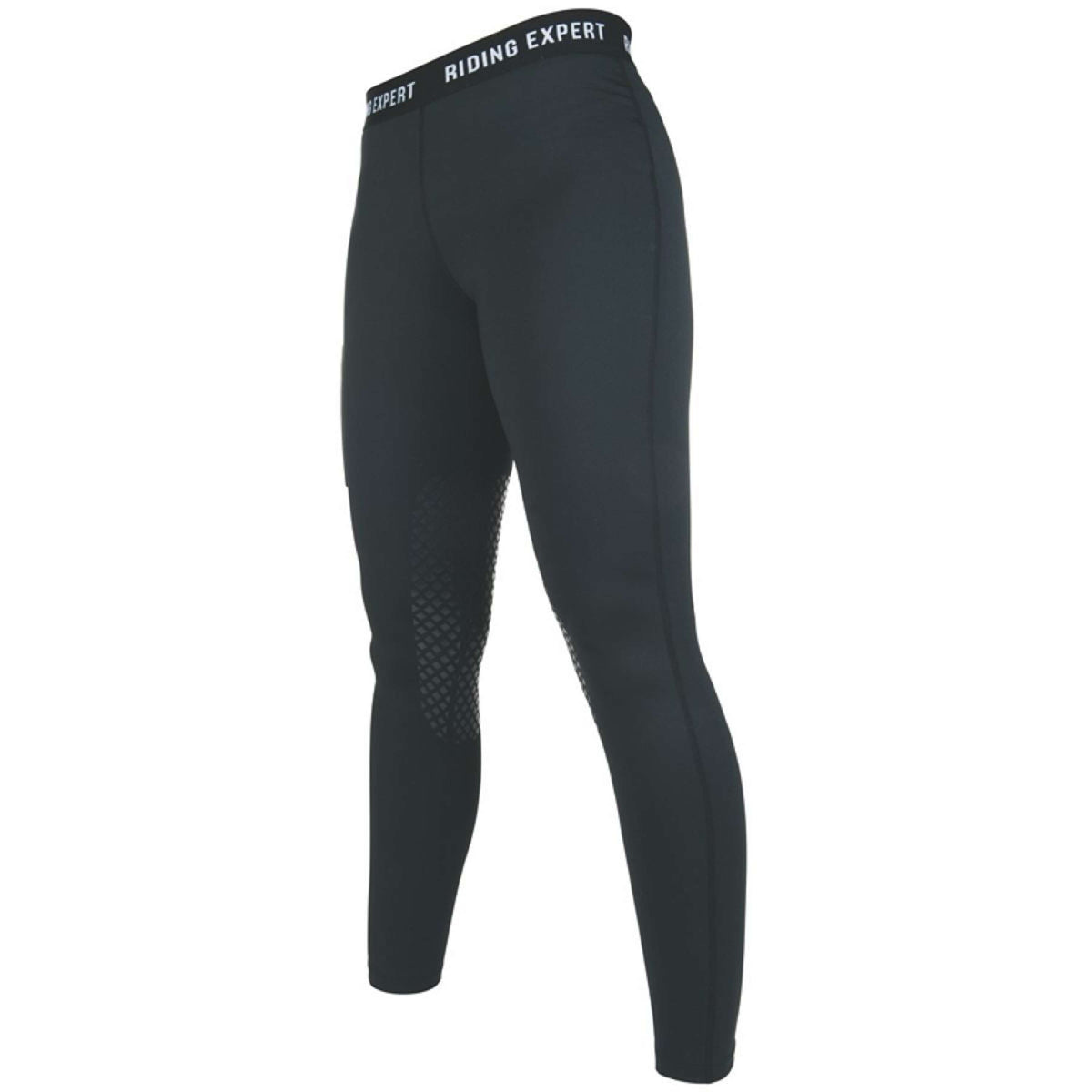 HKM Legging d'Équitation Wien Prise de Genou Bleu Foncé/Corail Néon