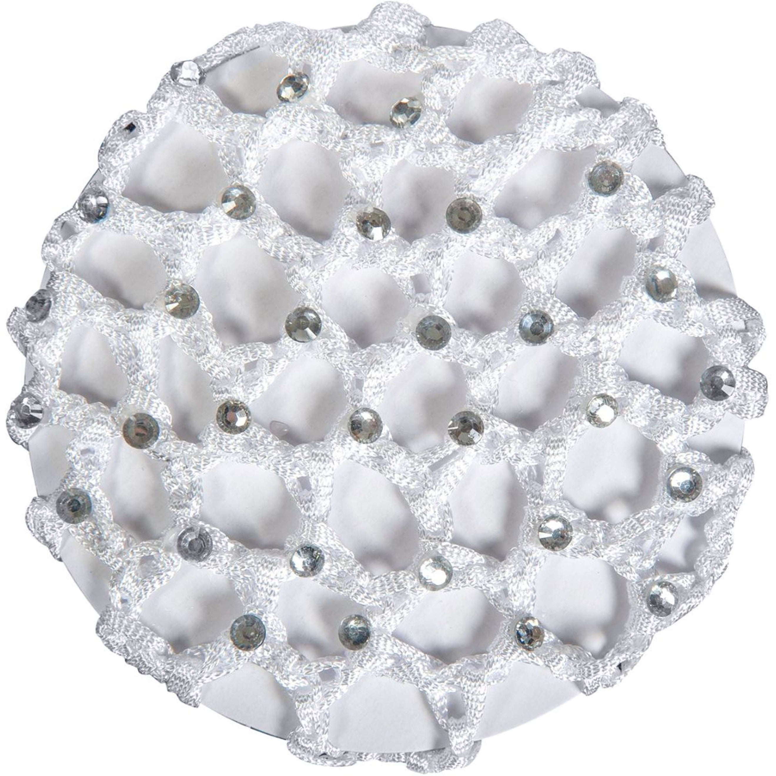 HKM Filet à Cheveux avec Strass Blanc