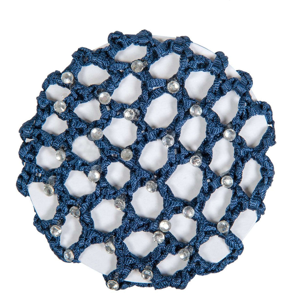 HKM Filet à Cheveux avec Strass Bleu Foncé