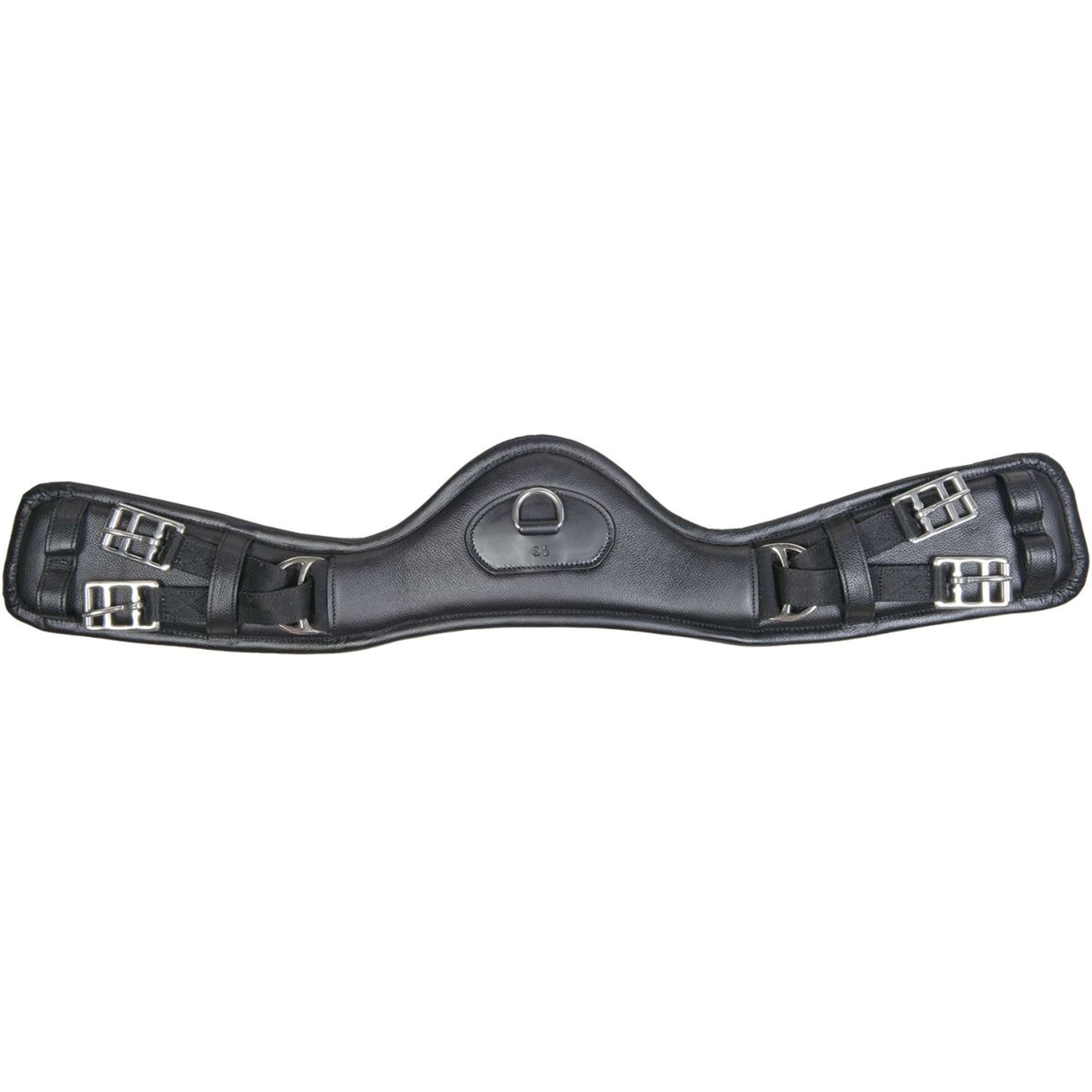 HKM Sangle en Cuir Dressage Anatomic sans Élastique Noir HKM Sangle en Cuir Dressage Anatomic sans Élastique Noir