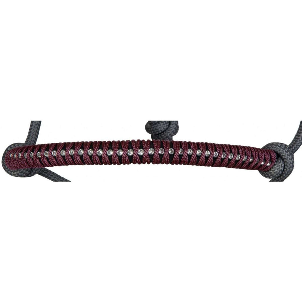 HKM Licol en Corde Strass Deko Gris foncé/Vigne