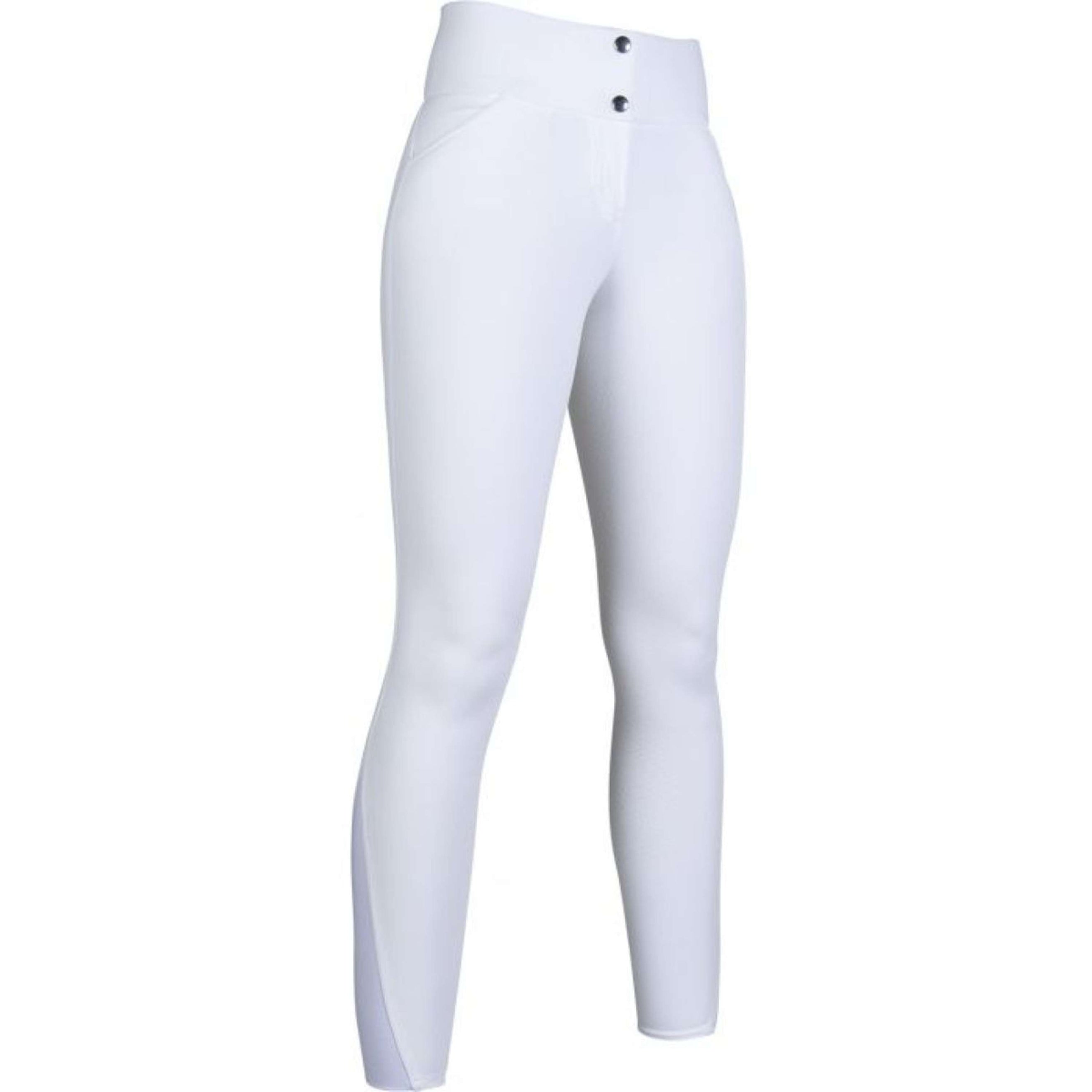 HKM Pantalon d'Équitation Lara Silicone Fond de Peau Blanc