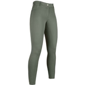 HKM Pantalon d'Équitation Sunshine Silicone Fond de Peau Enfants Olive Vert