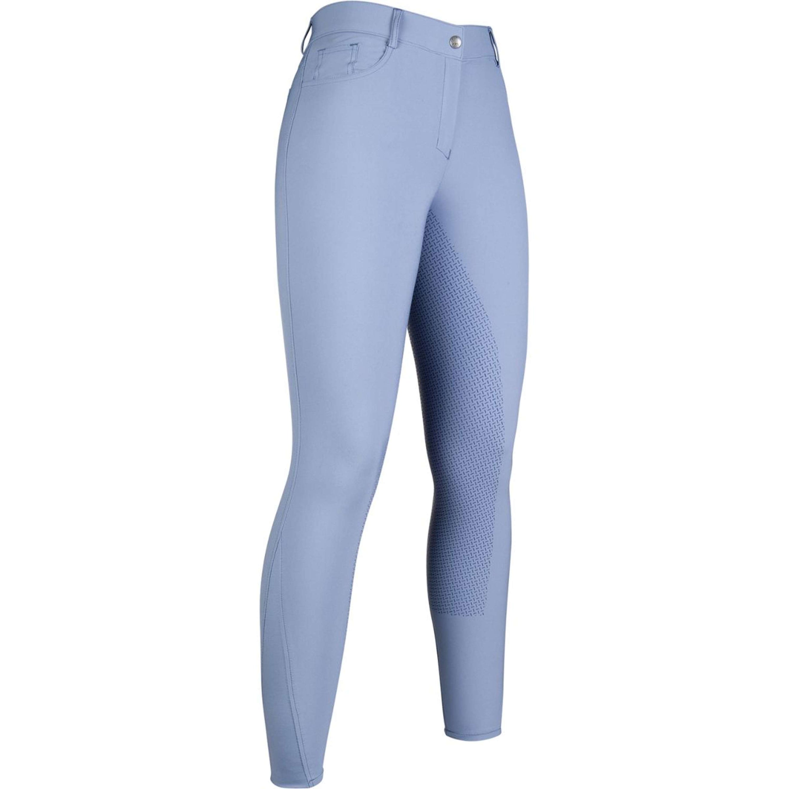 HKM Pantalon d'Équitation Sunshine Silicone Fond de Peau Kids Bleu Jeans