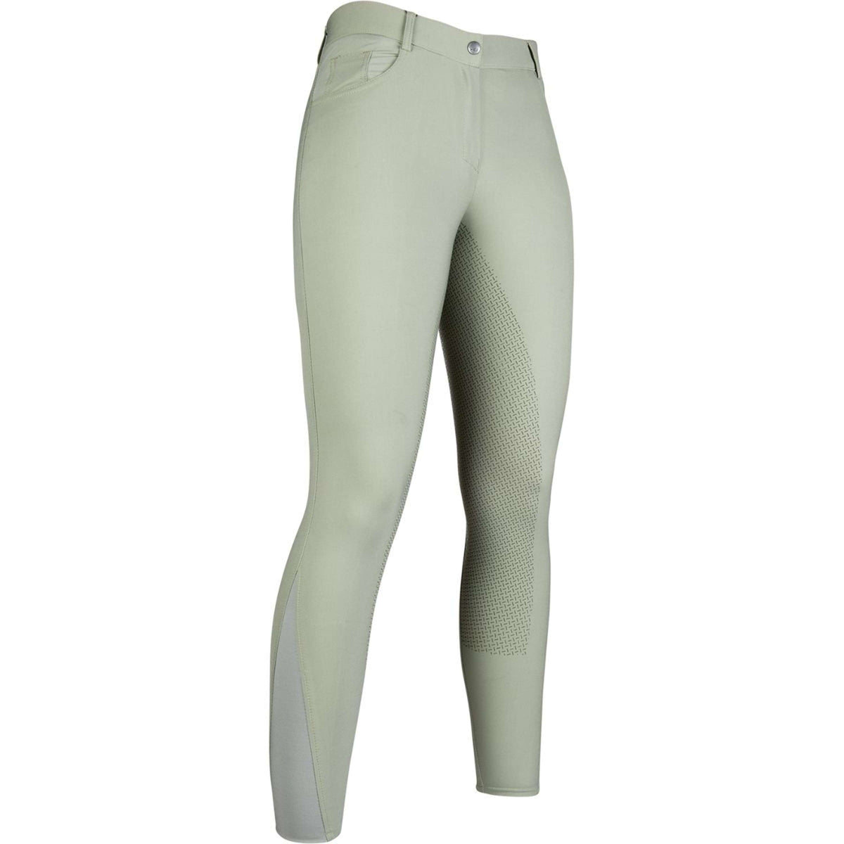 HKM Pantalon d'Équitation Sunshine Silicone Fond de Peau Enfants Gris Vert