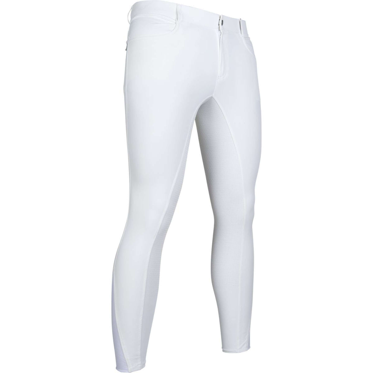 HKM Pantalon d'Équitation Sportive Siège en Silicone Homme Blanc