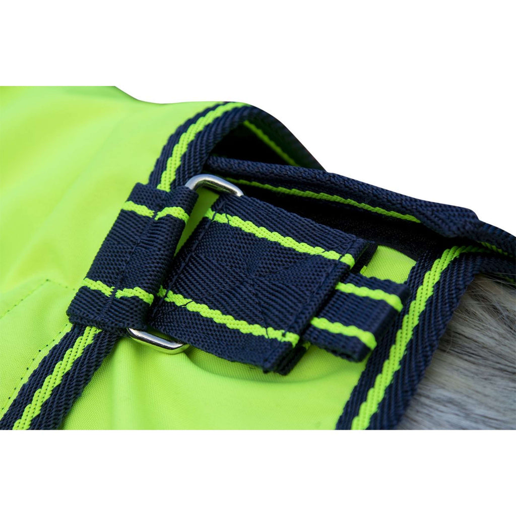 HKM Couvre-reins avec Couvre-cou Amovible Néon Jaune