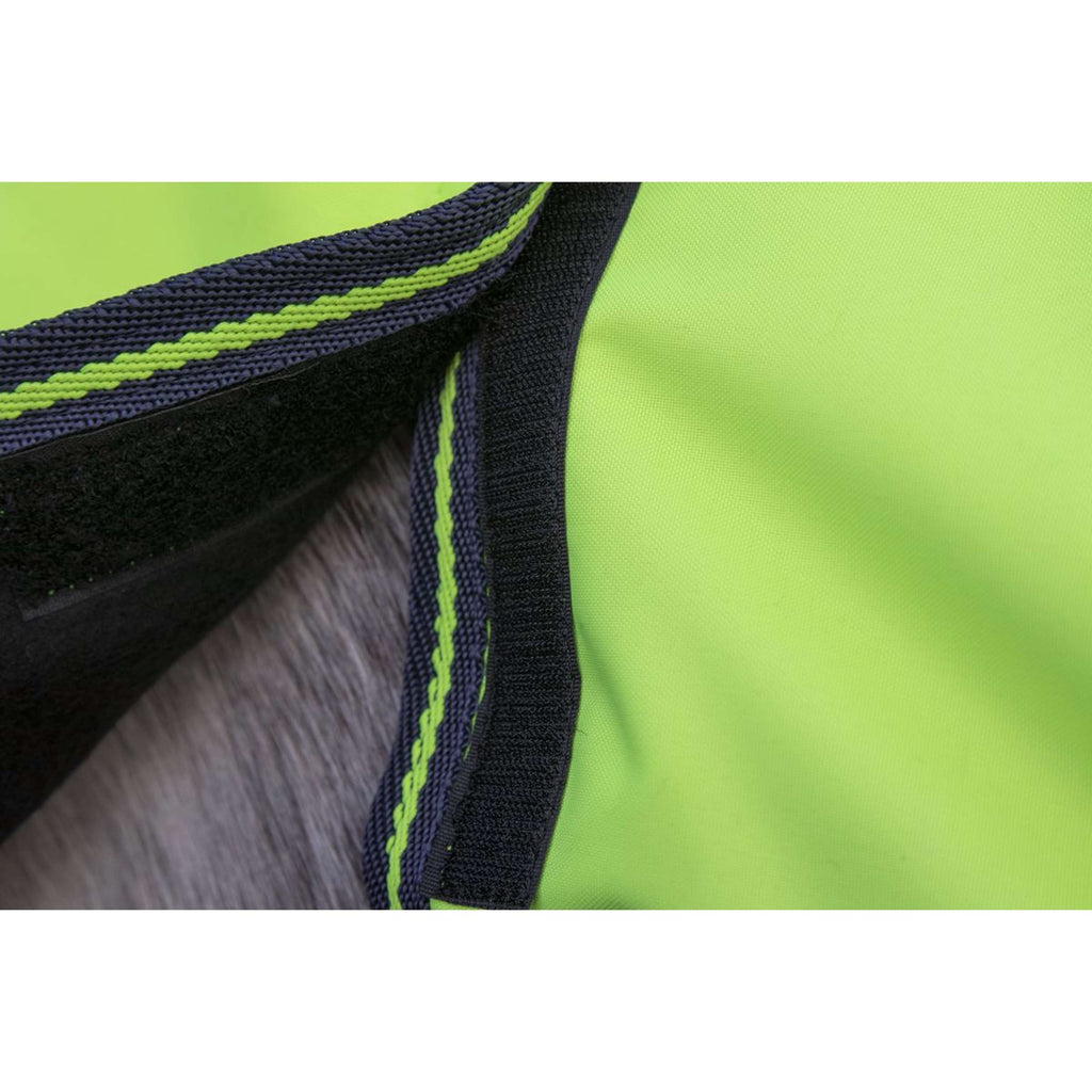 HKM Couvre-reins avec Couvre-cou Amovible Néon Jaune