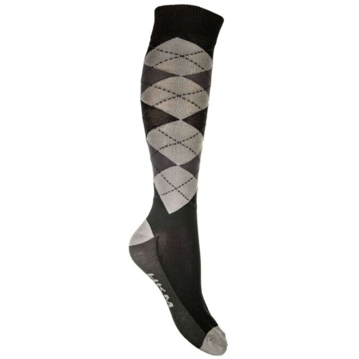 HKM Chaussettes Check Classico Noir/Gris/Anthracite