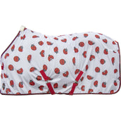 HKM Couverture Anti-Mouches Ladybug Blanc Rouge