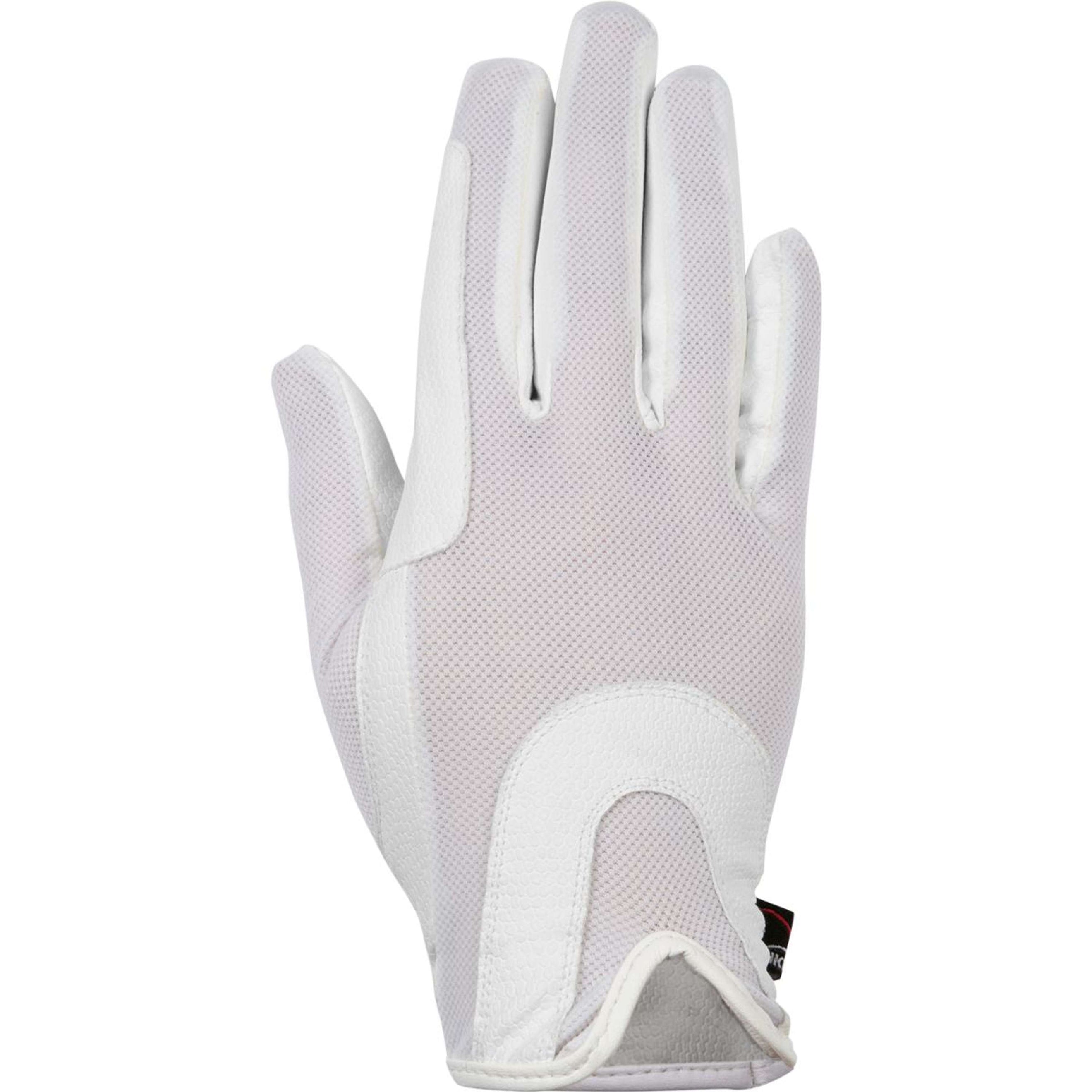 HKM Gants d'Équitation Grip Mesh Blanc