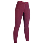 HKM Pantalon d'Équitation Monaco Full Grip Winter Vin rouge