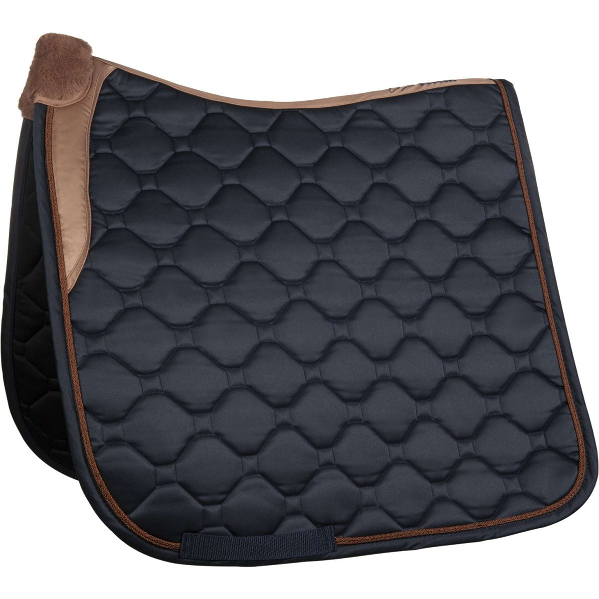 HKM Saddlepad Emma Versatility Bleu foncé/Chameau