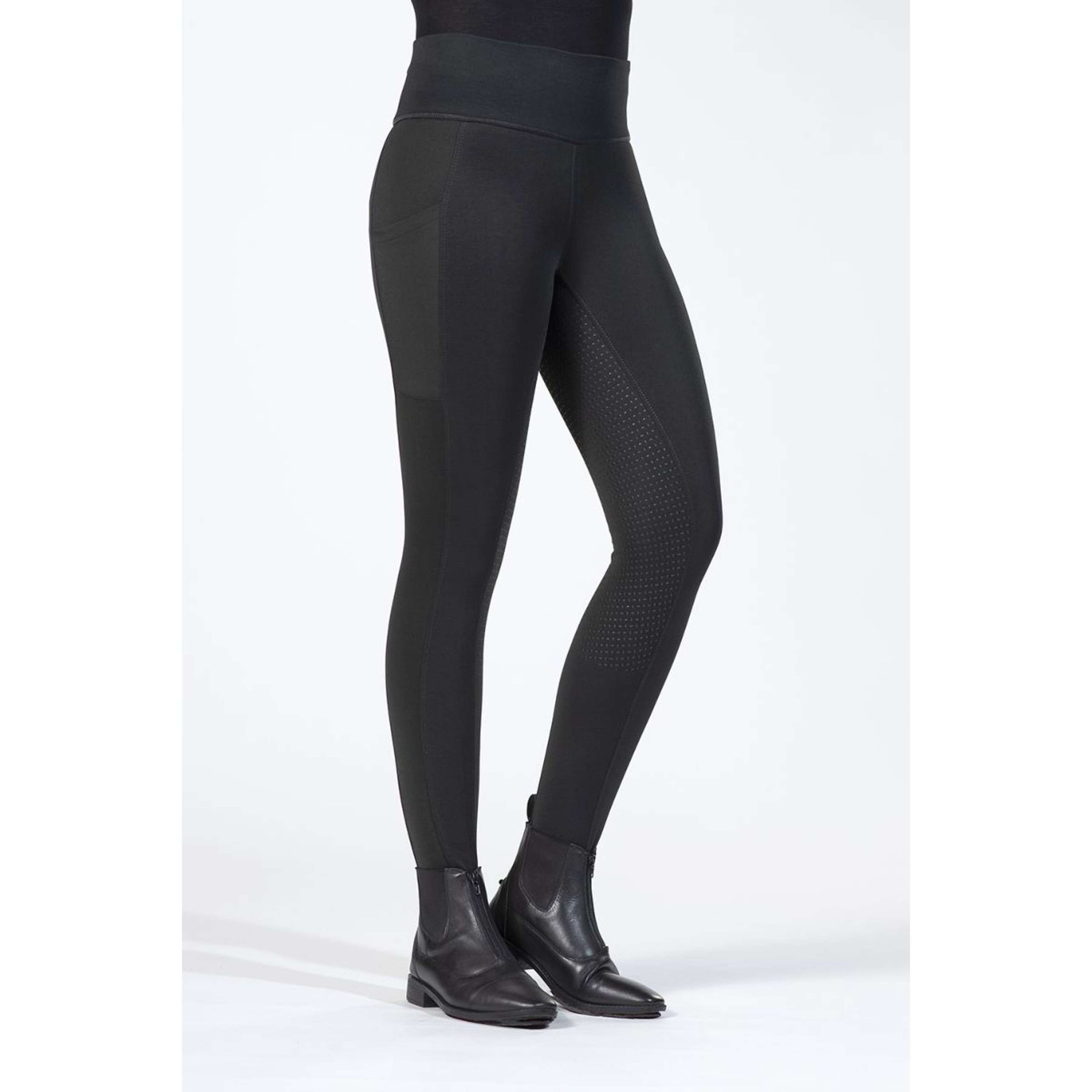 HKM Legging d'Équitation Cosy Full Grip Noir