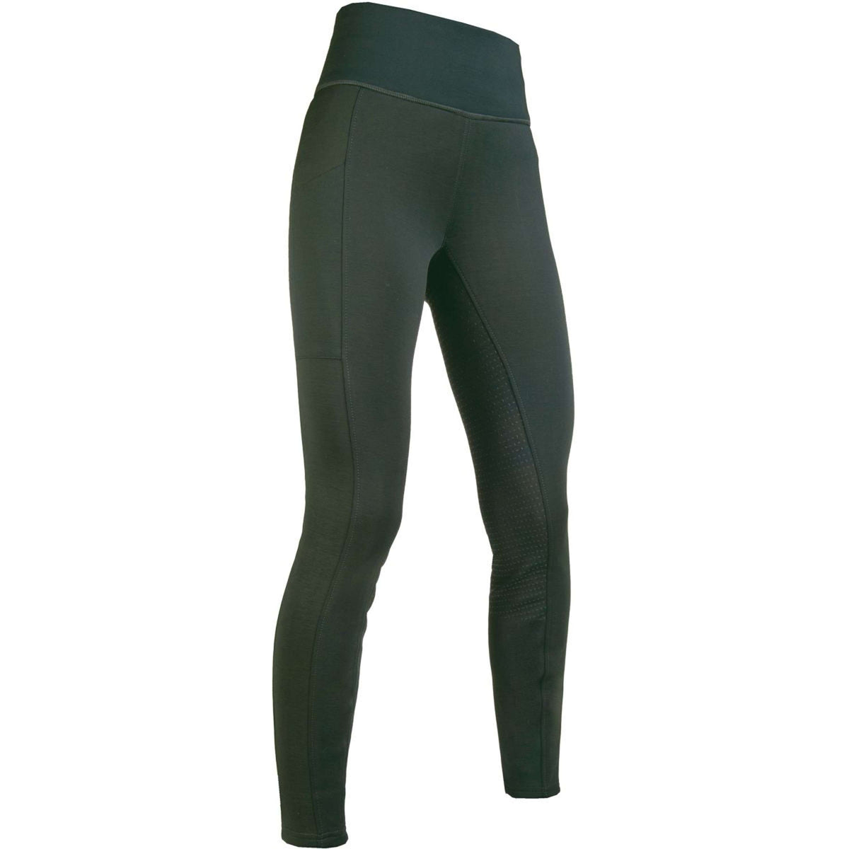 HKM Legging d'Équitation Cosy Full Grip Vert Foncé