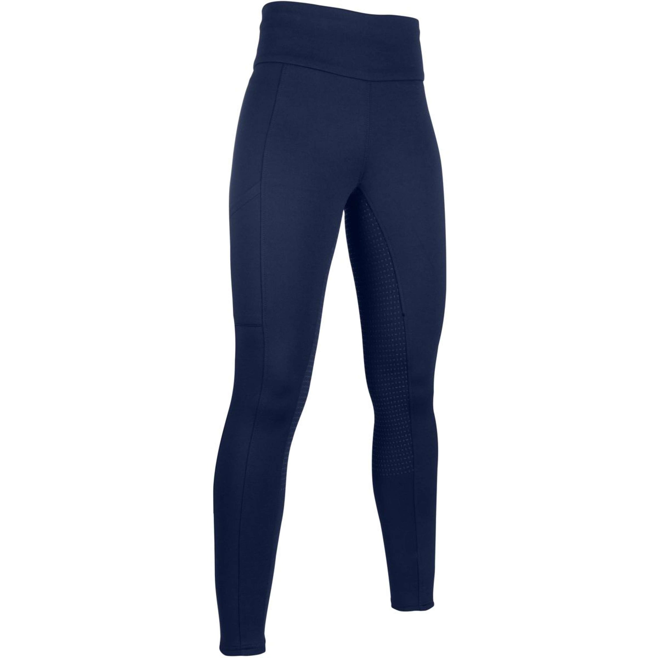 HKM Legging d'Équitation Cosy Full Grip Bleu Foncé