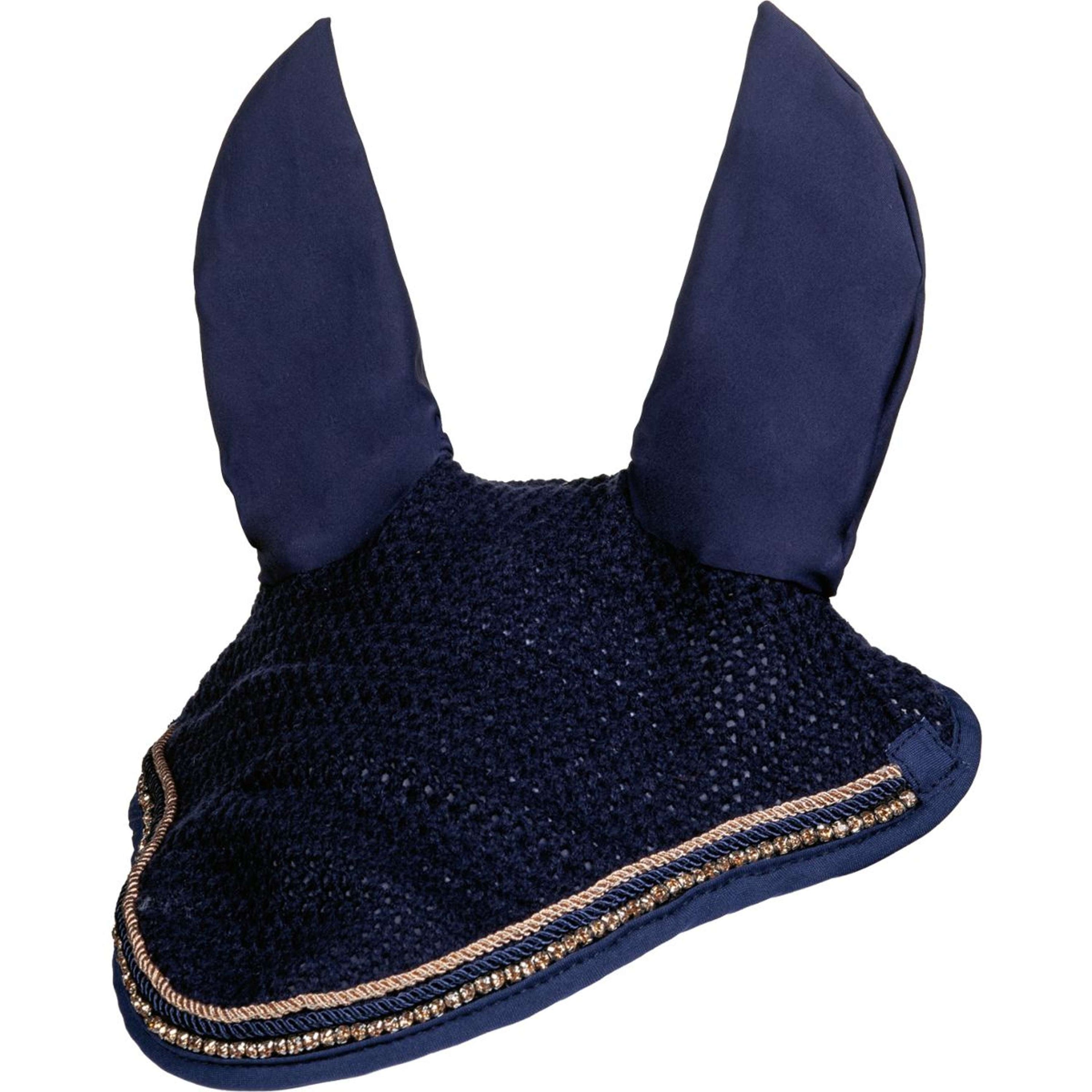 HKM Bonnet Anti-Mouches Rosegold Glamour Bleu foncé/RoseOr HKM Bonnet Anti-Mouches Rosegold Glamour Bleu foncé/RoseOr