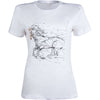 HKM T-Shirt Geometrical Horse Blanc