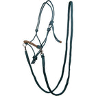 HKM Licol en Corde Strass Deko avec Rênes Pétrole/Marron