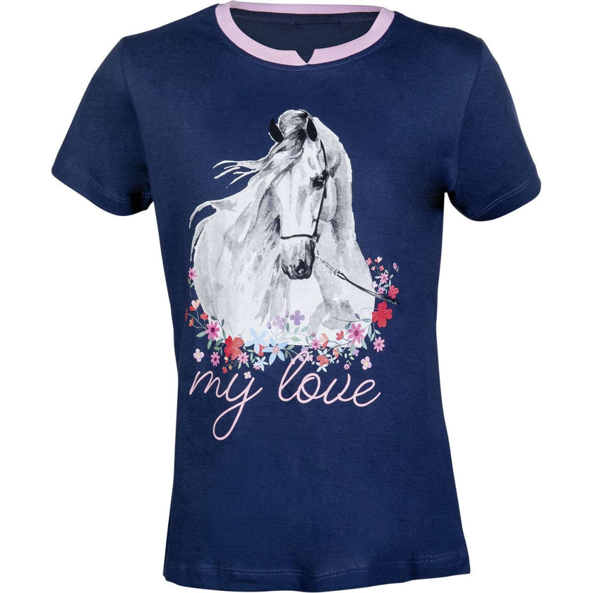 HKM T-Shirt Horse Spirit Bleu Foncé