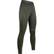 HKM Legging d'Équitation Sports Silicone Genouillères Vert Foncé