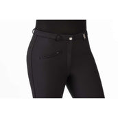 HKM Pantalon d'Équitation Winner Softshell Winter Silicone Fond de Peau Noir