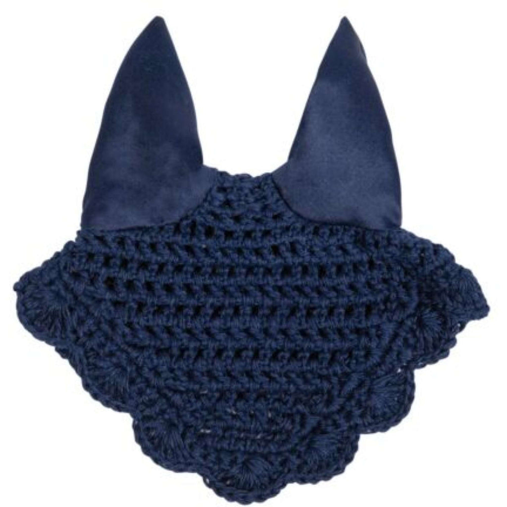 HKM Hobby Horsing Bonnet Anti-Mouches Bleu Foncé
