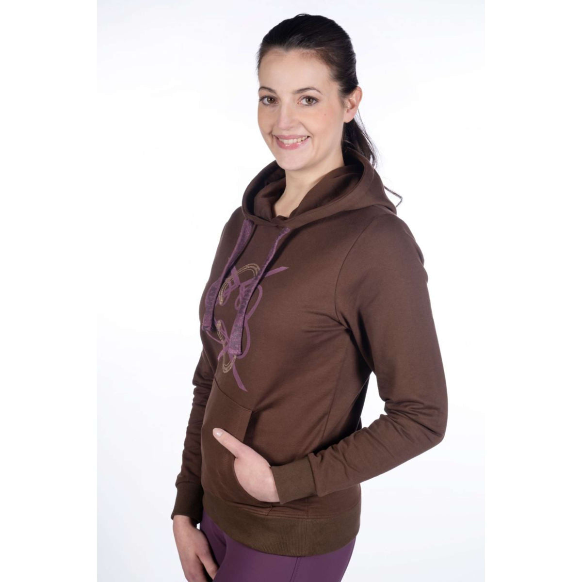 HKM Pull col Hoodie Arctic Bay Marron foncé