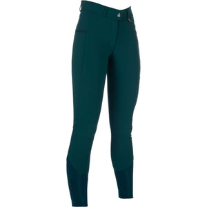 HKM RijbroekPantalon d'Équitation Livigno Full Grip Vert Foncé