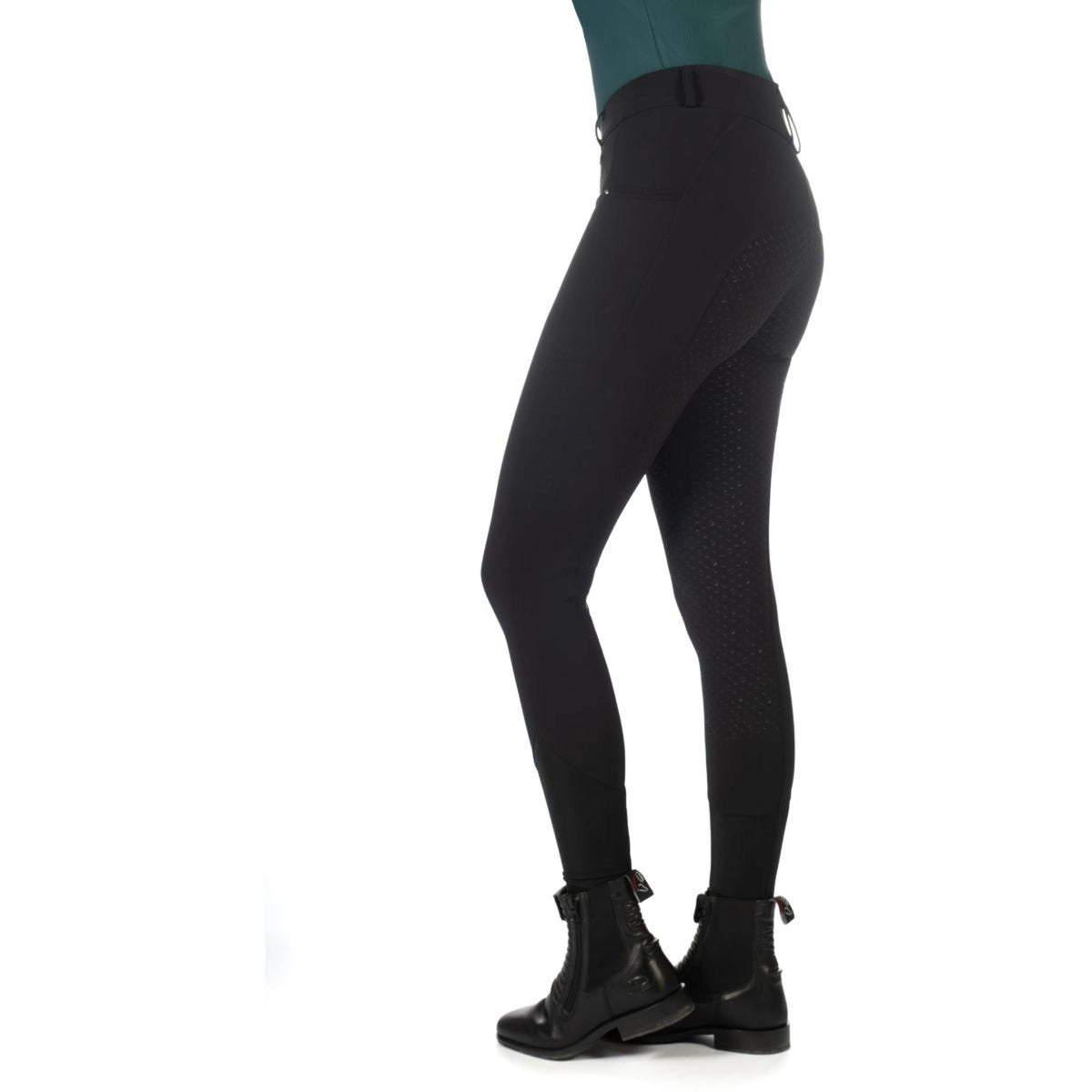 HKM Pantalon d'Équitation Livigno Lauria Garelli Full Grip Noir