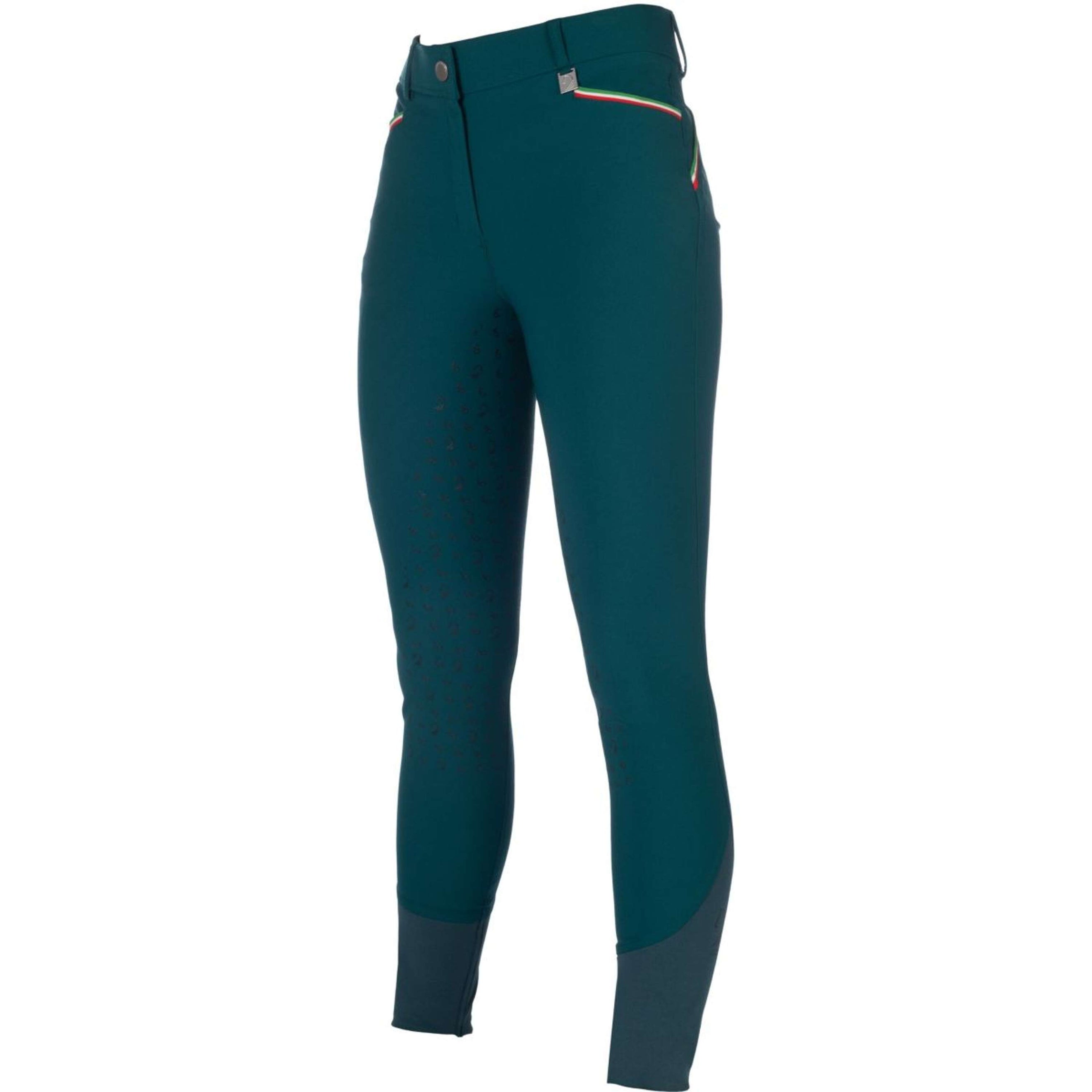 HKM RijbroekPantalon d'Équitation Livigno Sportive Full Grip Vert Foncé