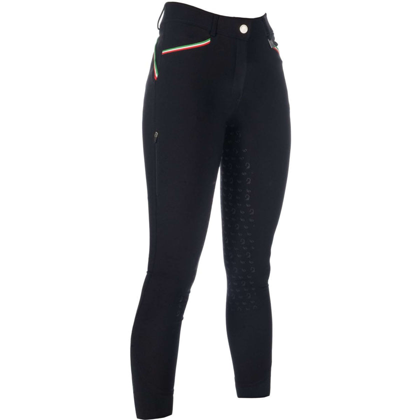 HKM RijbroekPantalon d'Équitation Livigno Sportive Full Grip Noir