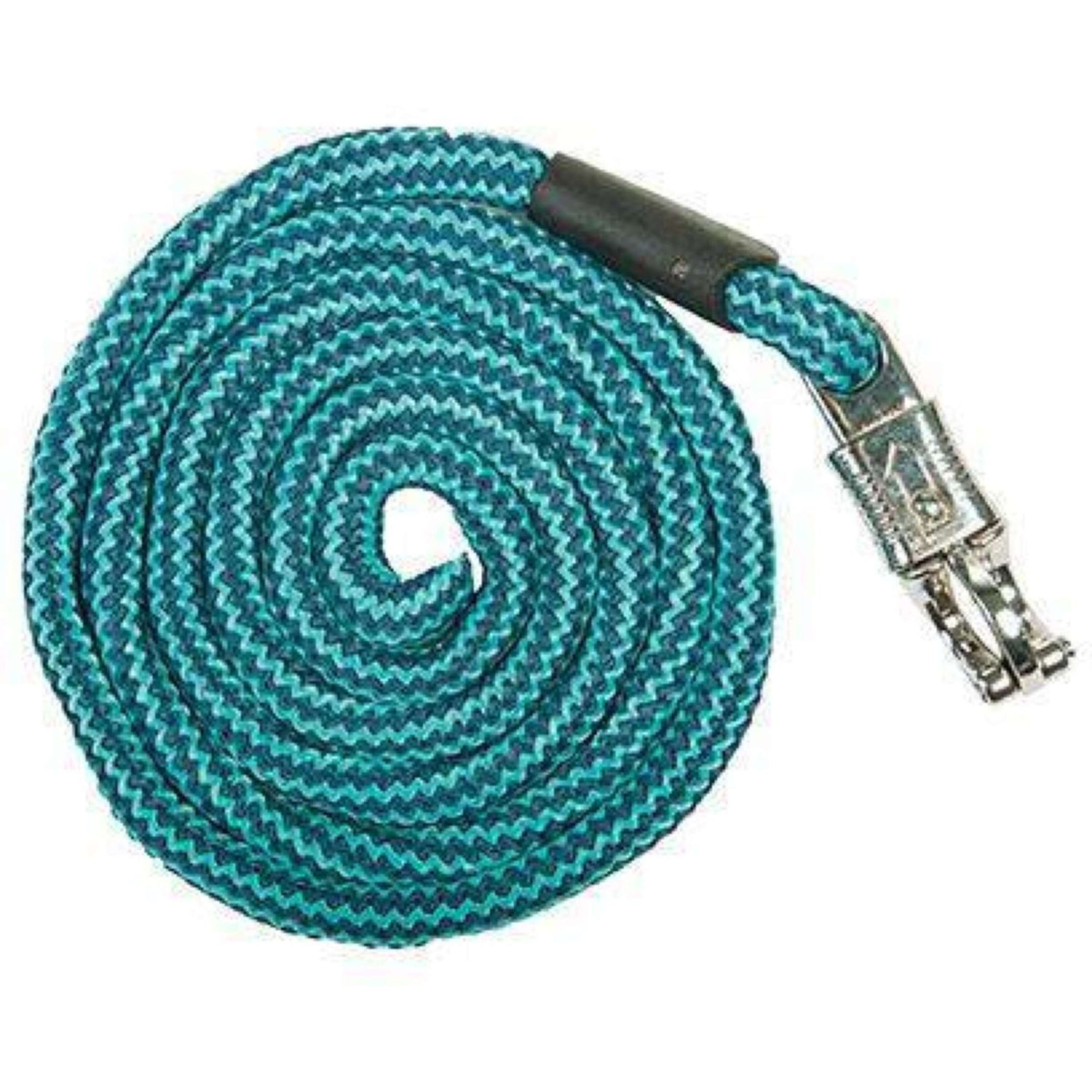 HKM Corde pour Licol Aken avec Crochet Panique Bleu Foncé/Turquoise