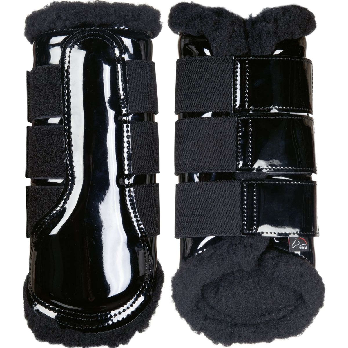 HKM Bottes de Dressage Comfort Vernis Noir/Noir