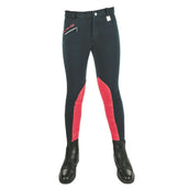 HKM Pantalon d'Équitation My First HKM Bleu foncé/Rouge foncé