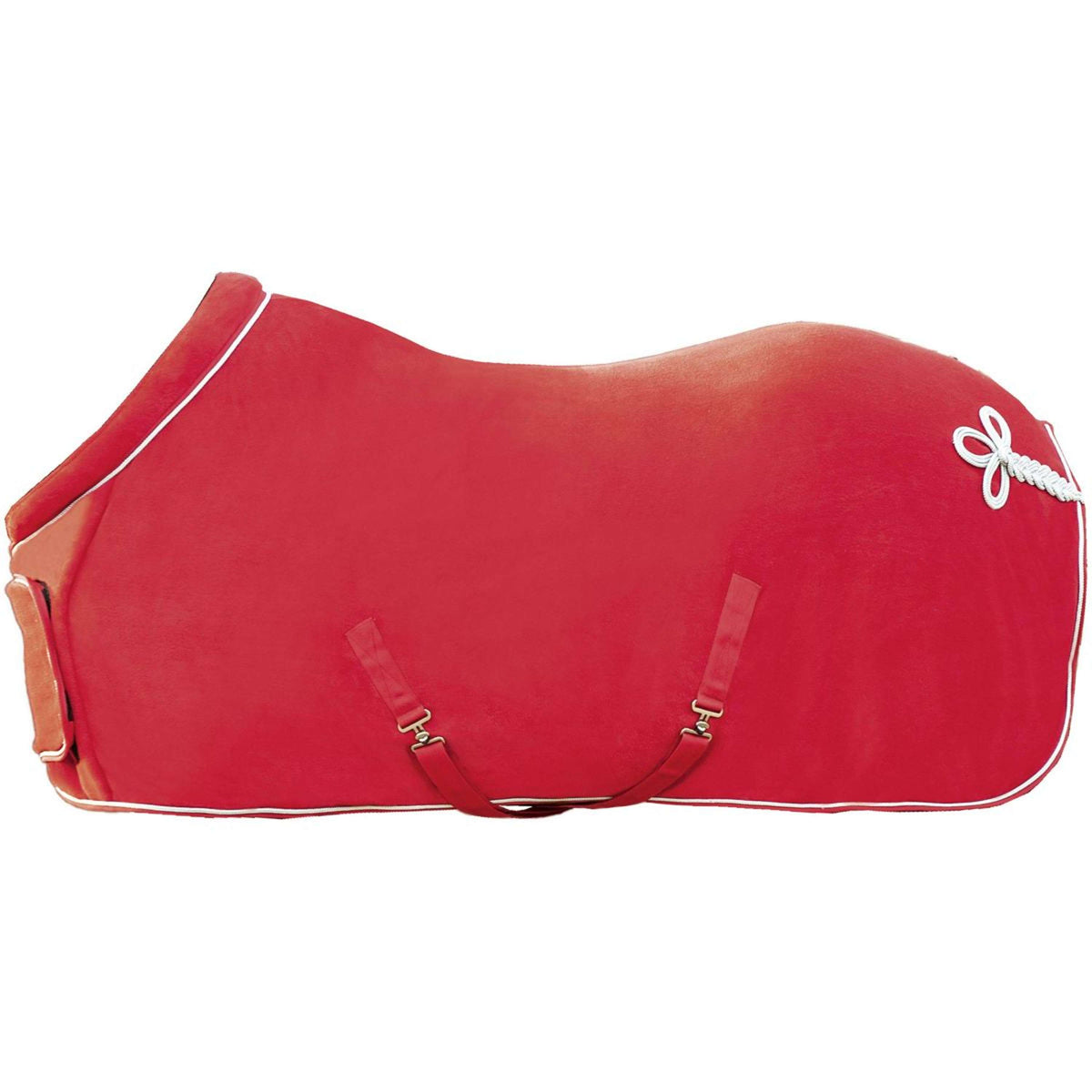 HKM Couverture Polaire avec Col Rouge