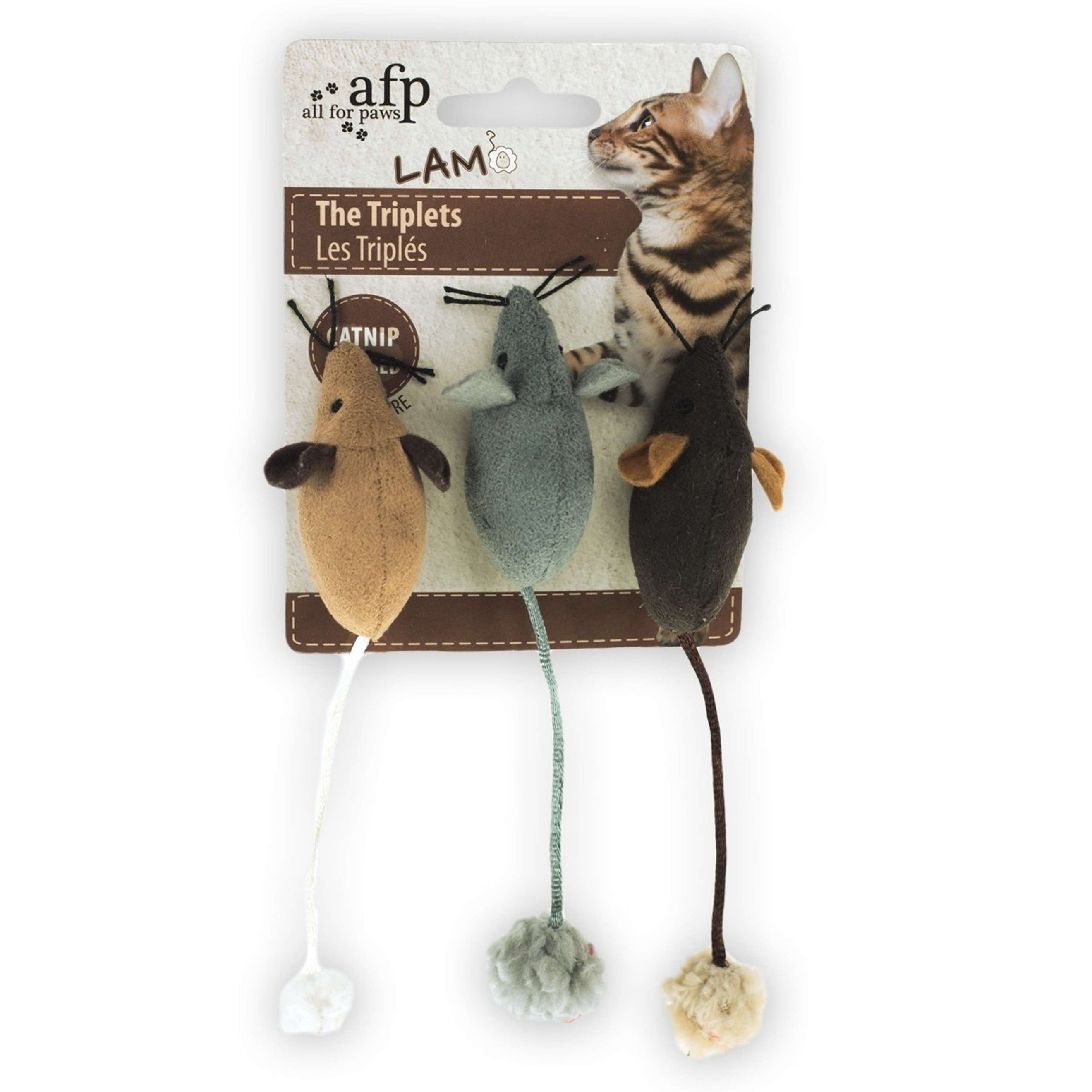 All For Paws Catnip Les Triplés Lambswool