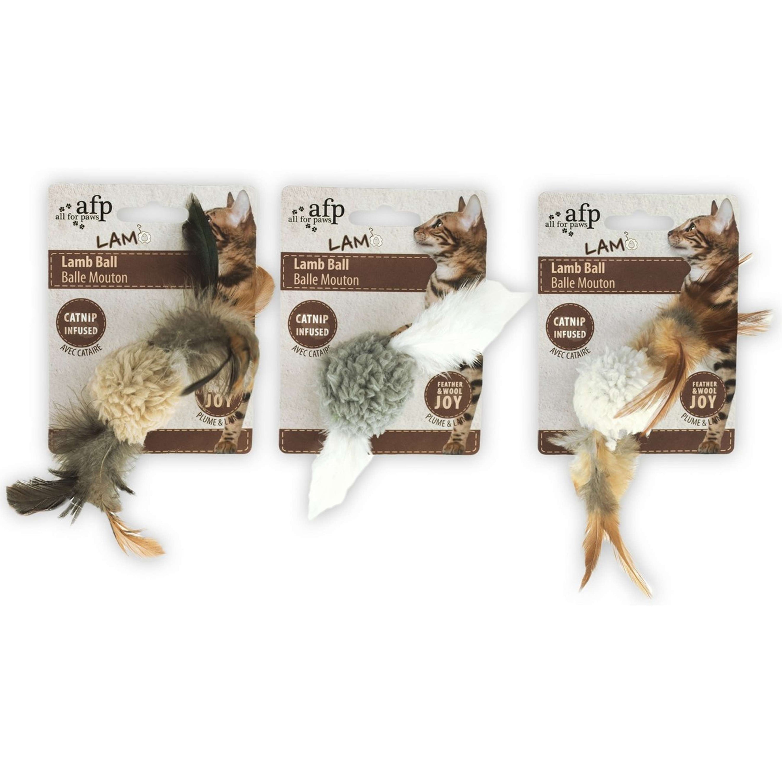 All For Paws Balle avec Chant d'Oiseau Lambswool Catnip