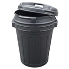 Tonneau à Nourriture avec Fermeture Pivotante 70L Noir